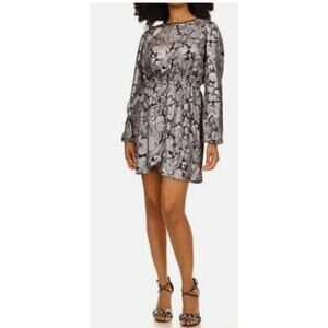 Michael Kors Black and Gray Mini Dress